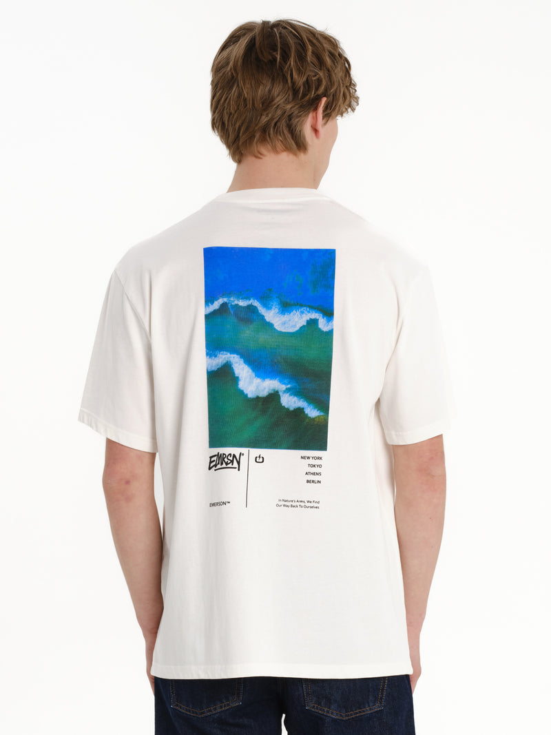 Load image into Gallery viewer, Emerson Men's EMRSN Short Sleeve T-shirt Off White 261.EM33.89-Off-White
