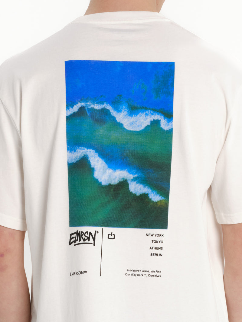 Load image into Gallery viewer, Emerson Men's EMRSN Short Sleeve T-shirt Off White 261.EM33.89-Off-White
