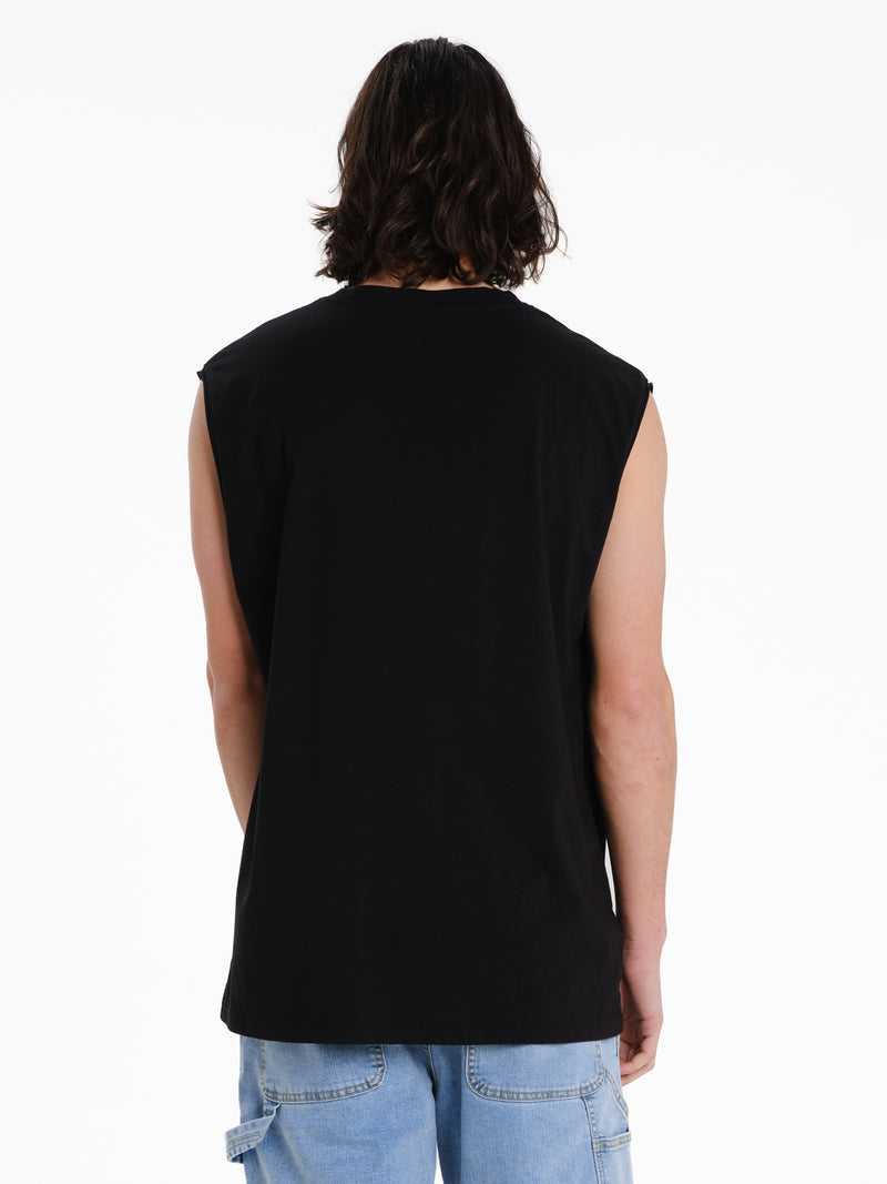 Load image into Gallery viewer, Emerson Men's Logo Embroidery Sleevelss T-shirt Black 261.EM37.125-Black
