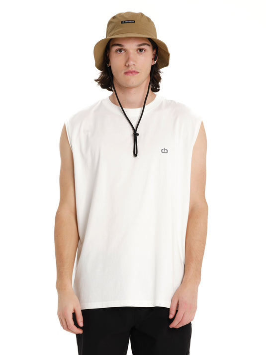 Emerson Men's Logo Embroidery Sleevelss T-shirt Frosty White 261.EM37.125-Frosty-White