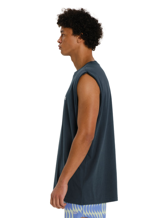 Emerson Men's Logo Embroidery Sleevelss T-shirt Teal Blue 261.EM37.125-Teal-Blue