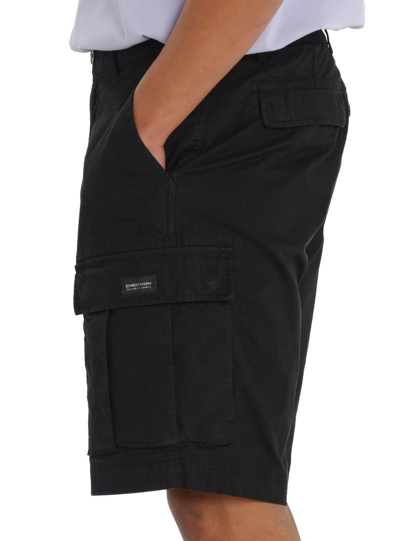 Load image into Gallery viewer, Emerson Men's Ripstop Cargo Shorts Black 261.EM47.34-Black
