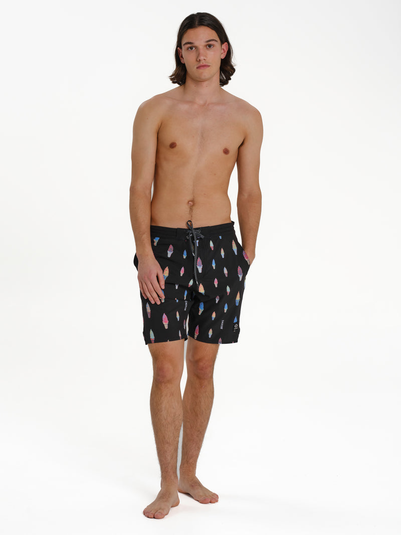 Load image into Gallery viewer, Emerson Men's Printed Boardshorts 48.5 cm Black 261.EM524.23-Pr580c-Black
