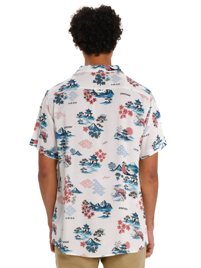 Load image into Gallery viewer, Emerson Men's Short Sleeve Shirt Off White 261.EM61.03PR-White
