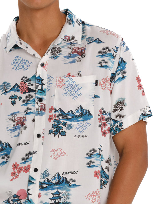 Emerson Men's Short Sleeve Shirt Off White 261.EM61.03PR-White