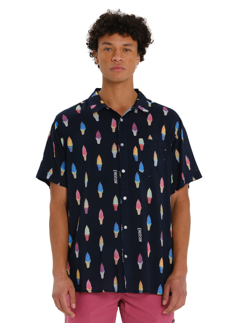 Load image into Gallery viewer, Emerson Men's Short Sleeve Shirt Midnight 261.EM61.03PR-Midnight
