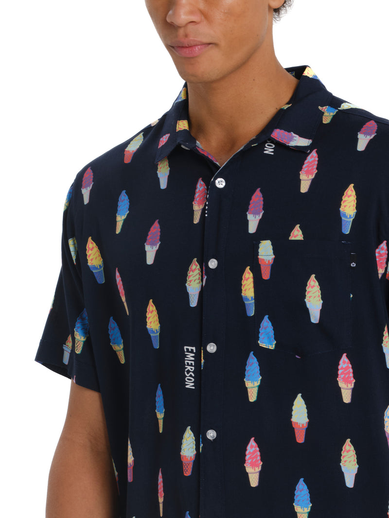 Load image into Gallery viewer, Emerson Men's Short Sleeve Shirt Midnight 261.EM61.03PR-Midnight
