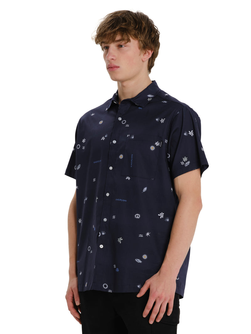 Load image into Gallery viewer, Emerson Men's Short Sleeve Shirt Navy 261.EM61.05PR-Navy
