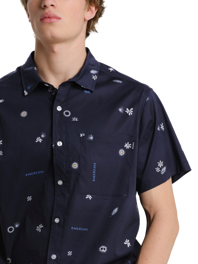 Load image into Gallery viewer, Emerson Men's Short Sleeve Shirt Navy 261.EM61.05PR-Navy

