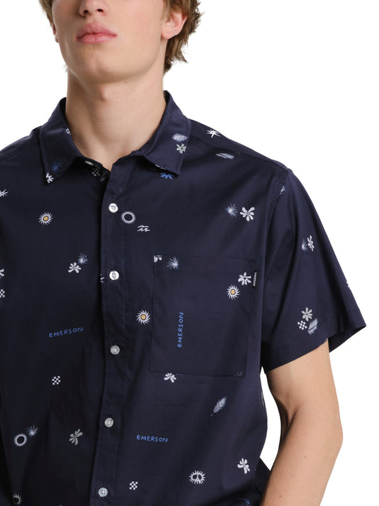 Emerson Men's Short Sleeve Shirt Navy 261.EM61.05PR-Navy