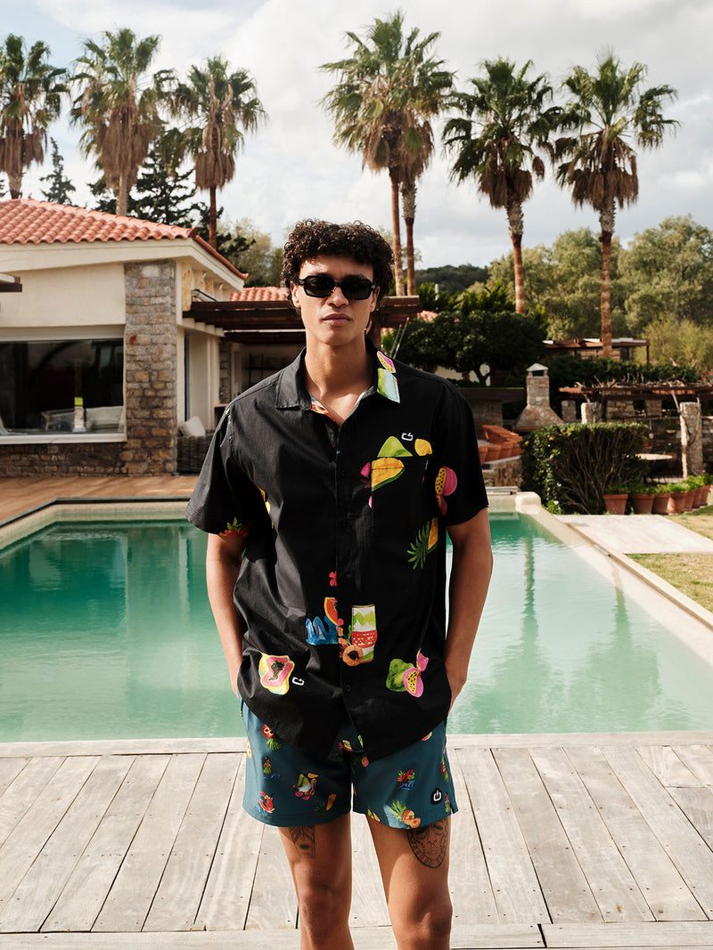Load image into Gallery viewer, Emerson Men's Short Sleeve Shirt Black 261.EM61.05PR-Black
