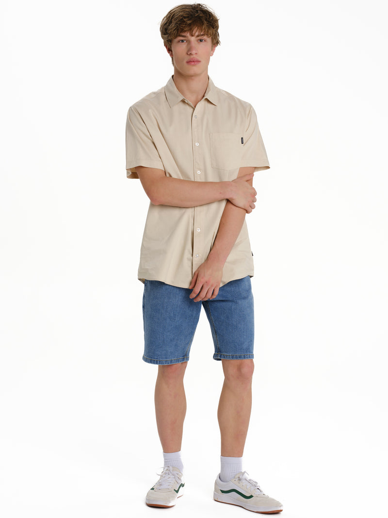 Load image into Gallery viewer, Emerson Men's Short Sleeve Shirt Beige 261.EM61.12-Beige
