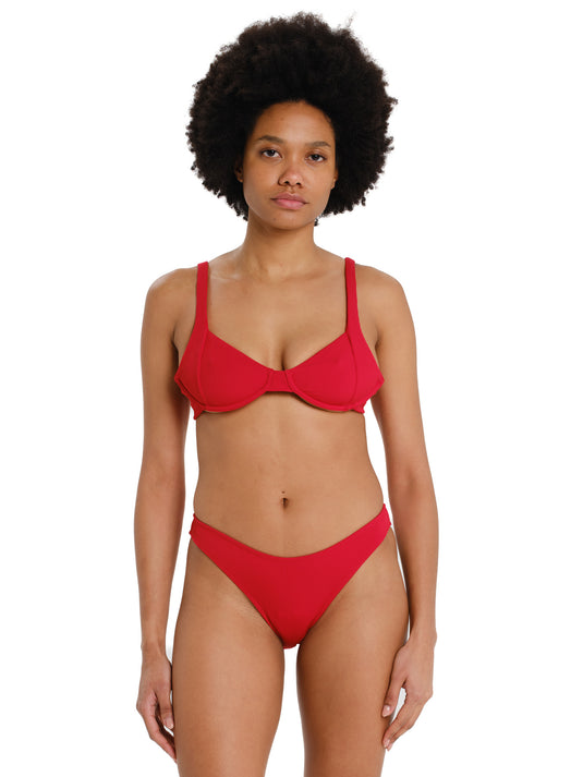 Emerson Women's Underwired Rib Bikini Set Vivid Red 261.EW571.120-Vivid-Red
