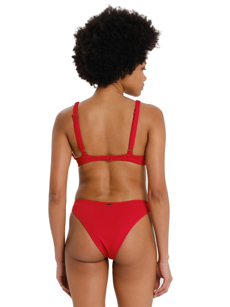 Load image into Gallery viewer, Emerson Women's Underwired Rib Bikini Set Vivid Red 261.EW571.120-Vivid-Red
