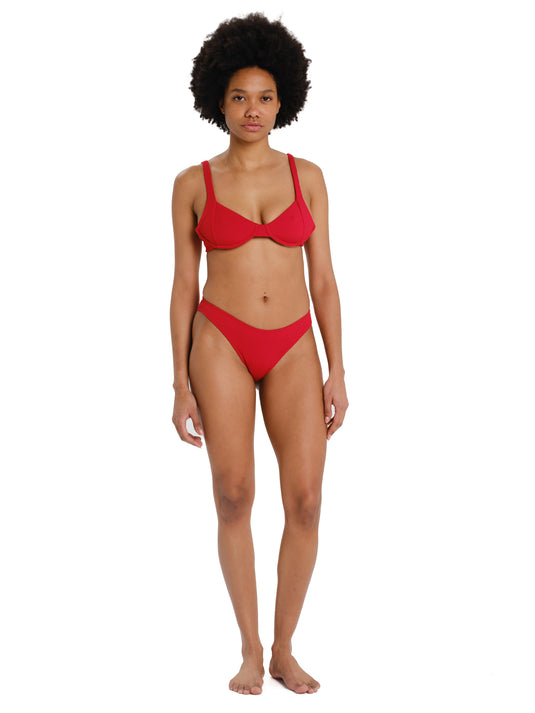 Emerson Women's Underwired Rib Bikini Set Vivid Red 261.EW571.120-Vivid-Red