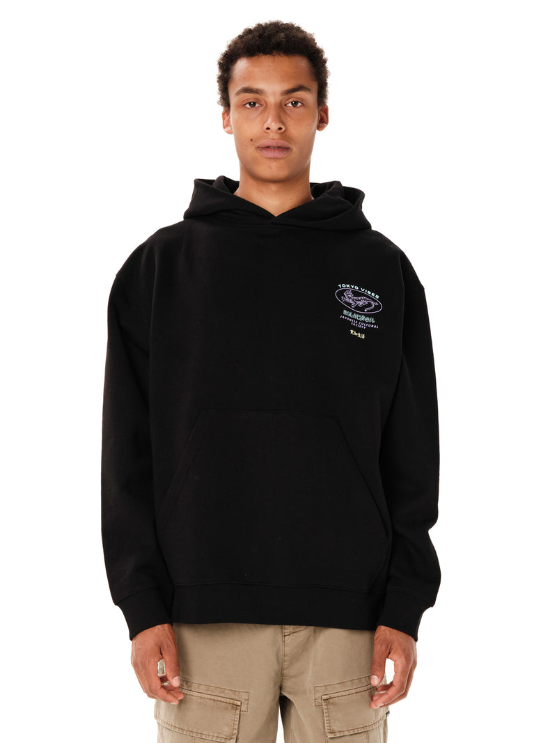 Load image into Gallery viewer, Emerson Men's Tokyo Vibes Pullover Hoodie Black 262.EM20.23-Black

