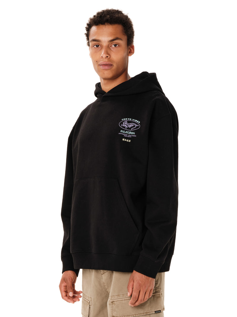 Load image into Gallery viewer, Emerson Men's Tokyo Vibes Pullover Hoodie Black 262.EM20.23-Black
