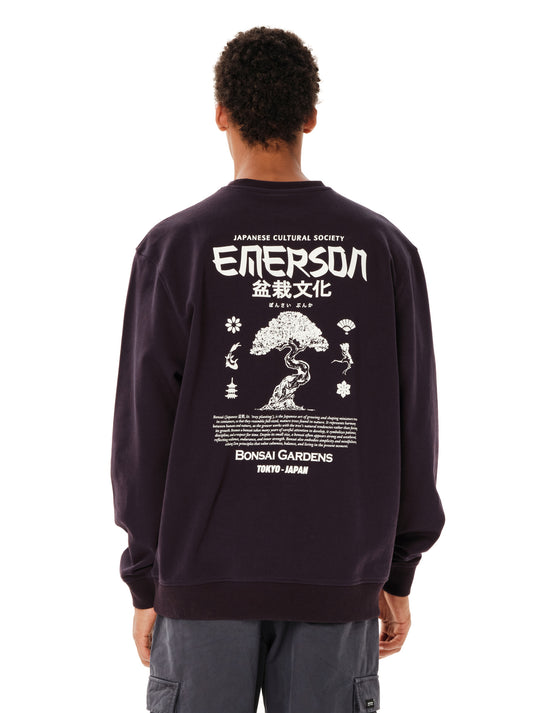 Emerson Men's Japanese Cultural Society Crew Neck D.Grape 262.EM20.27-GRAPE