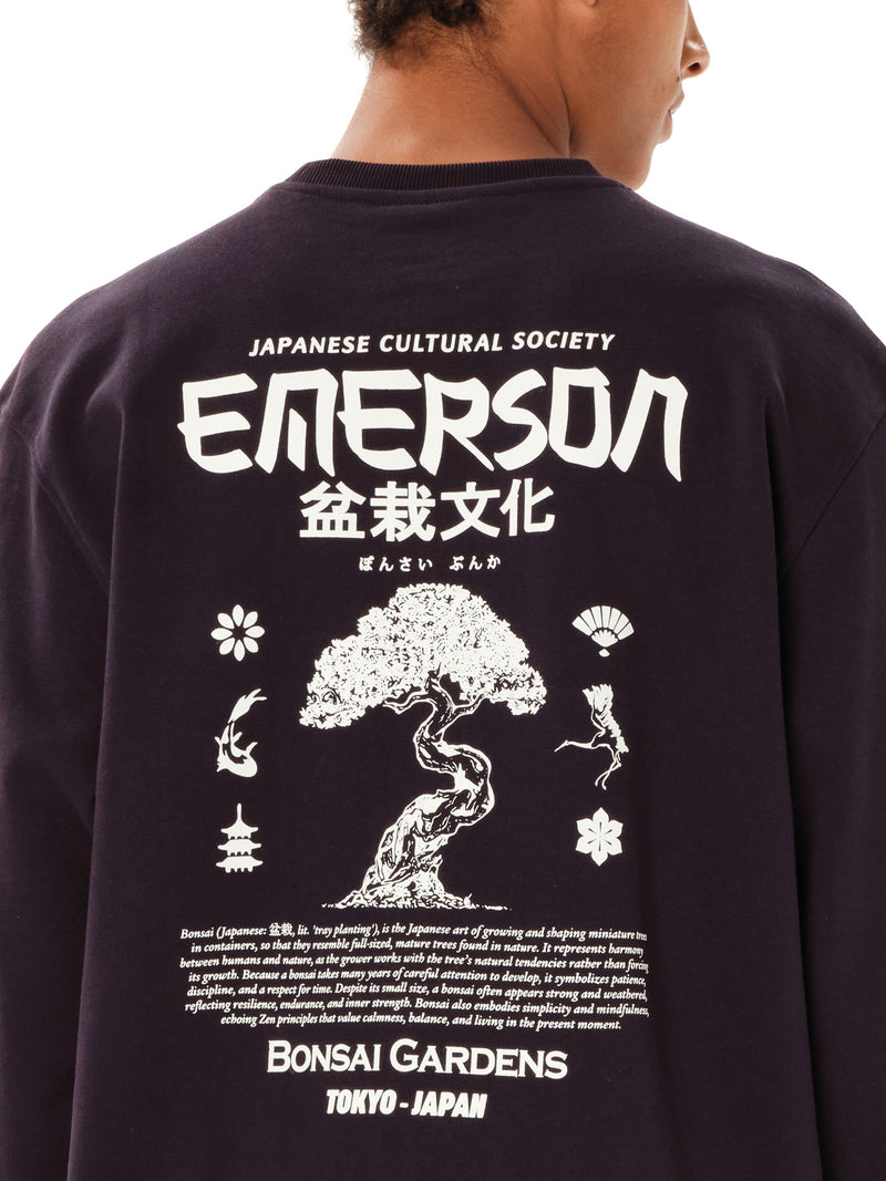 Load image into Gallery viewer, Emerson Men's Japanese Cultural Society Crew Neck D.Grape 262.EM20.27-GRAPE
