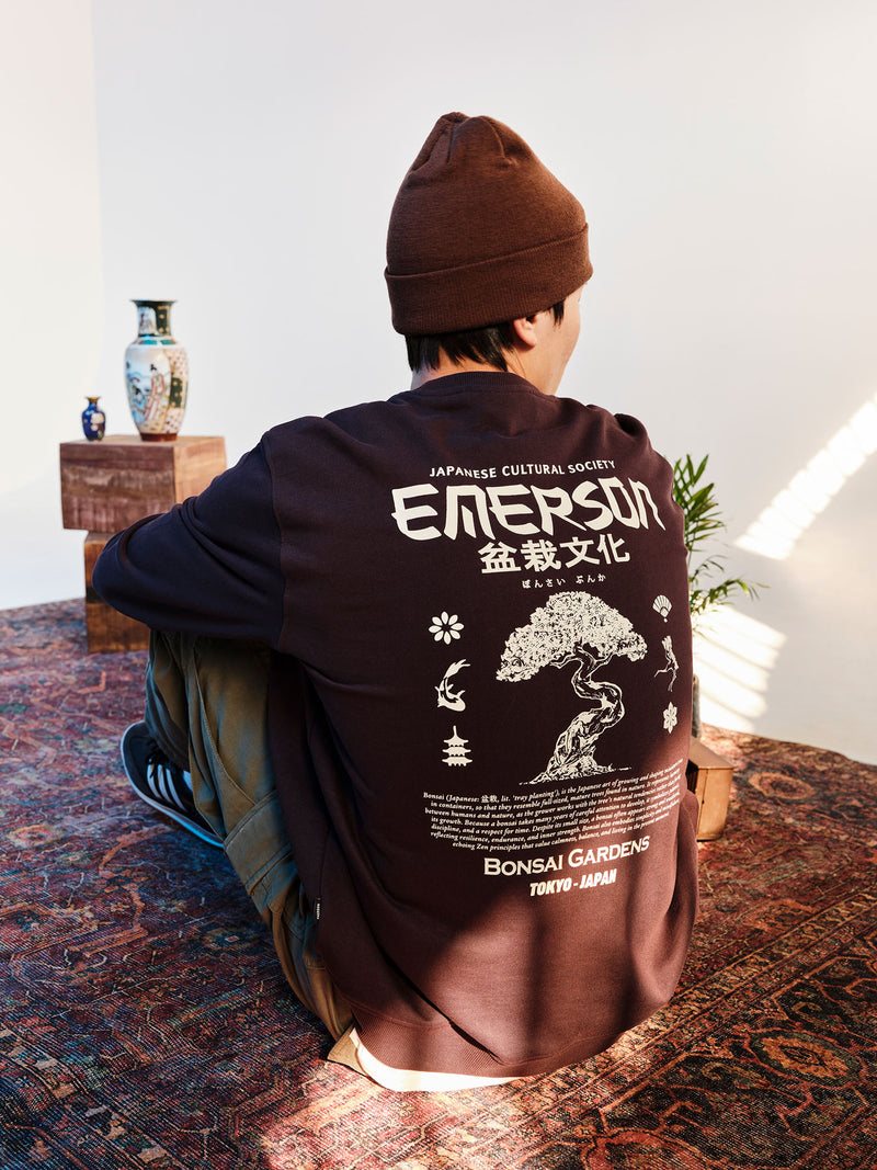 Load image into Gallery viewer, Emerson Men's Japanese Cultural Society Crew Neck D.Grape 262.EM20.27-GRAPE
