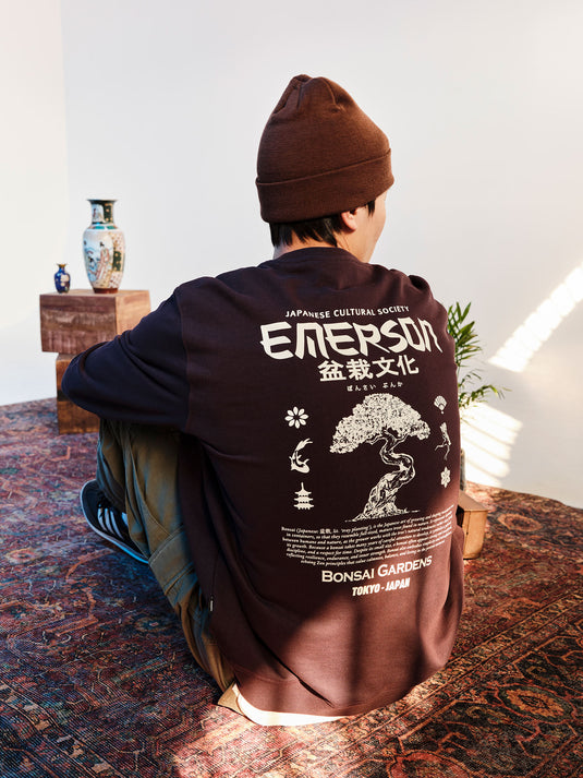 Emerson Men's Japanese Cultural Society Crew Neck D.Grape 262.EM20.27-GRAPE