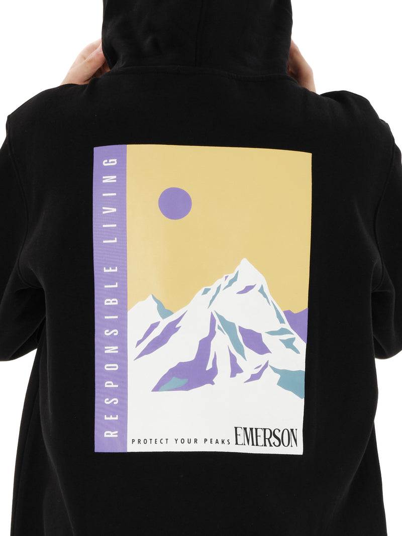 Load image into Gallery viewer, Emerson Men's "Responsible Living" Hoodie Black 262.EM20.30-Black
