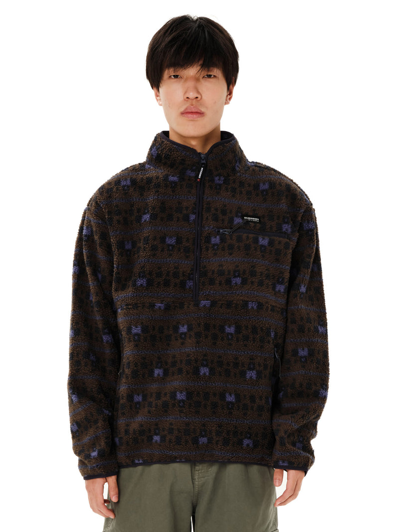 Load image into Gallery viewer, Emerson Men's High Pile Half Zip Fleece Chocolate Brown 262.EM280.105-Pr628-Chocolate-Brown
