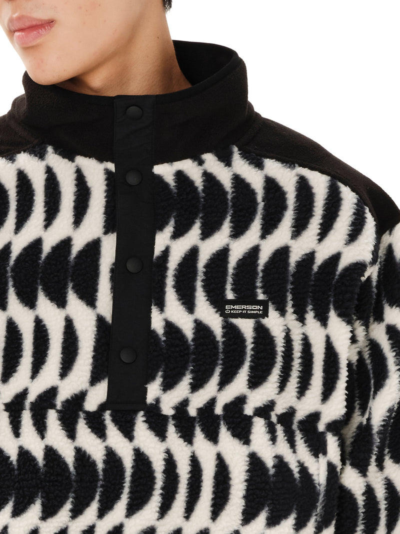 Load image into Gallery viewer, Emerson Men's High Pile Half Zip Fleece Off White 262.EM290.155-PR613 OFF WHITE
