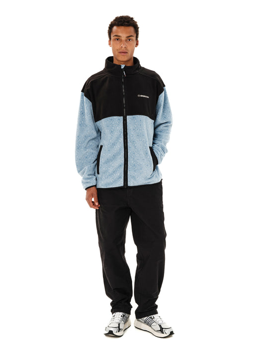 Emerson Men's Full Zip Fleece Siel Fog/Black 262.EM29.156-Pr629-Siel-Fog-Black