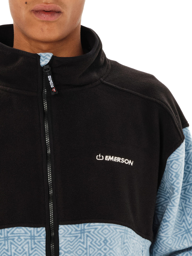 Load image into Gallery viewer, Emerson Men's Full Zip Fleece Siel Fog/Black 262.EM29.156-Pr629-Siel-Fog-Black
