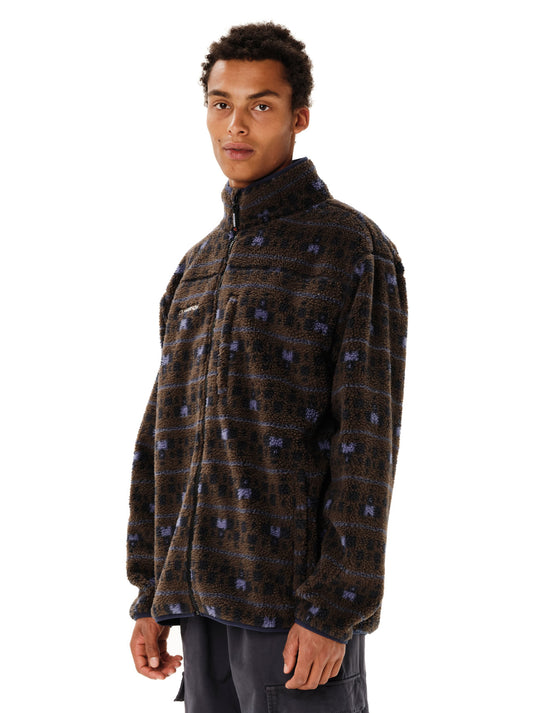 Emerson Men's High Pile Full Zip Fleece Chocolate/Brown 262.EM290.122-Pr628-Chocolate-Brown