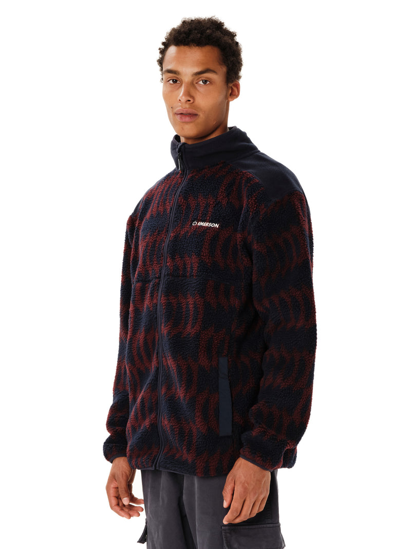 Load image into Gallery viewer, Emerson Men's High Pile Full Zip Fleece Blue Wine 262.EM290.156-PR613
