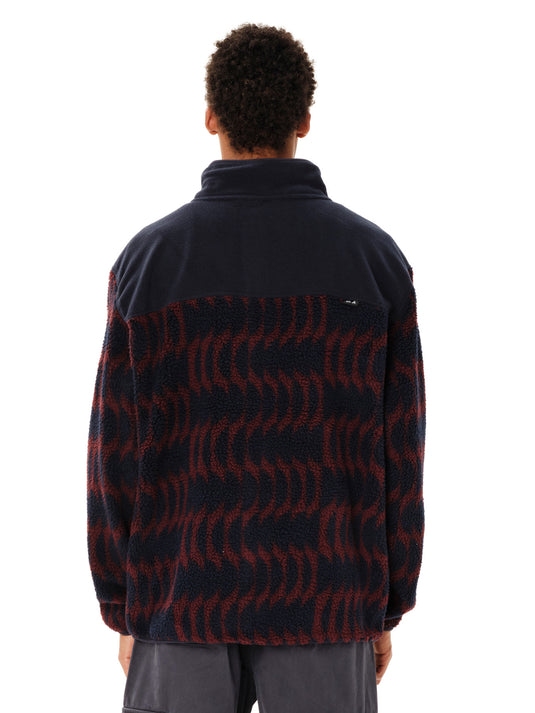 Emerson Men's High Pile Full Zip Fleece Blue Wine 262.EM290.156-PR613