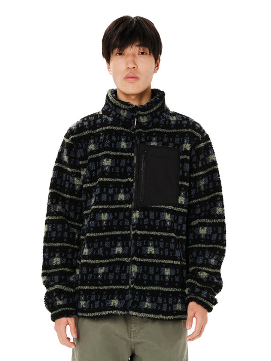 Emerson Men's Full Zip Sherpa Fleece Black 262.EM290.429-Pr628-Black
