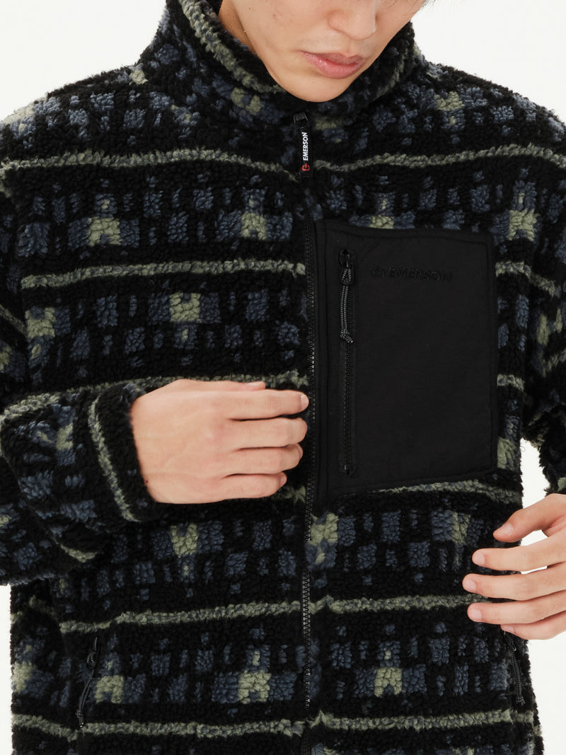 Load image into Gallery viewer, Emerson Men's Full Zip Sherpa Fleece Black 262.EM290.429-Pr628-Black
