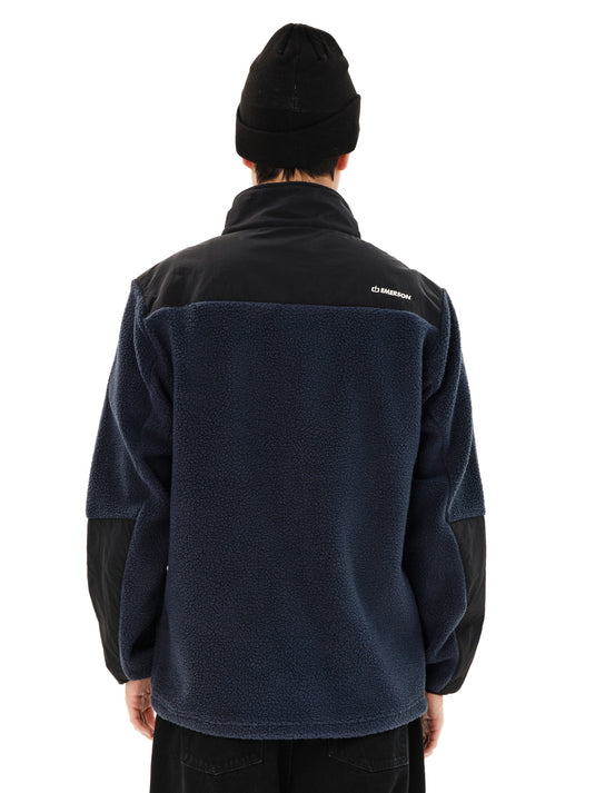 Emerson Men's Full Zip Sherpa Fleece Dusky Blue/Black 262.EM290.51-Dusky-Blue-Black