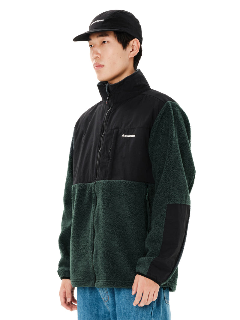 Load image into Gallery viewer, Emerson Men's Full Zip Sherpa Fleece Forest Green/Black 262.EM290.51-Forest-Green-Black
