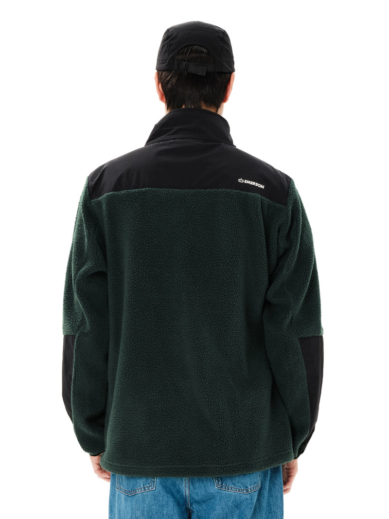 Load image into Gallery viewer, Emerson Men's Full Zip Sherpa Fleece Forest Green/Black 262.EM290.51-Forest-Green-Black
