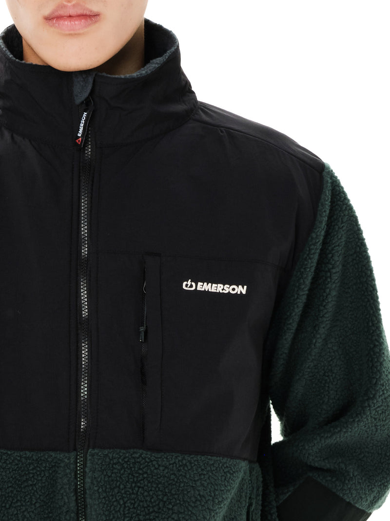 Load image into Gallery viewer, Emerson Men's Full Zip Sherpa Fleece Forest Green/Black 262.EM290.51-Forest-Green-Black
