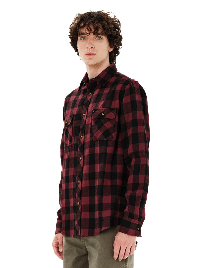 Load image into Gallery viewer, Emerson Men's Checkered Flannel Shirt Beet Red Black 262.EM60.80-Beet-Red-Black
