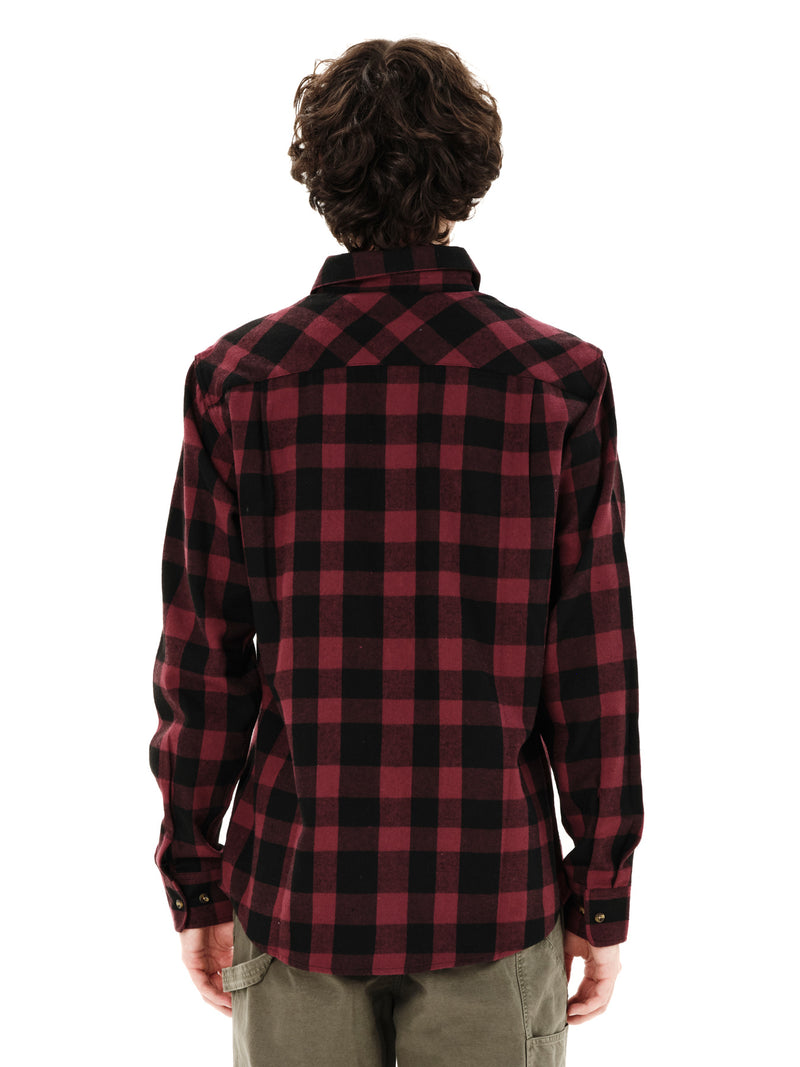 Load image into Gallery viewer, Emerson Men's Checkered Flannel Shirt Beet Red Black 262.EM60.80-Beet-Red-Black
