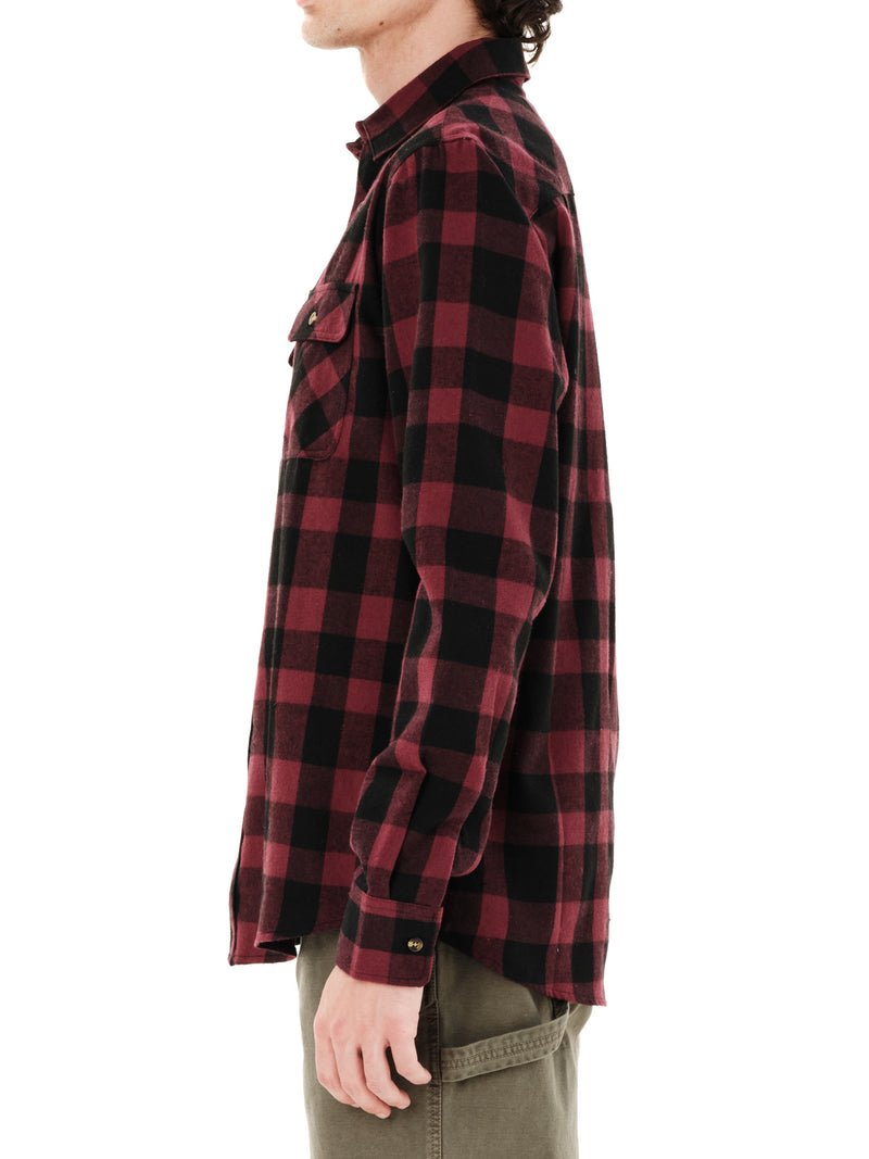 Load image into Gallery viewer, Emerson Men's Checkered Flannel Shirt Beet Red Black 262.EM60.80-Beet-Red-Black
