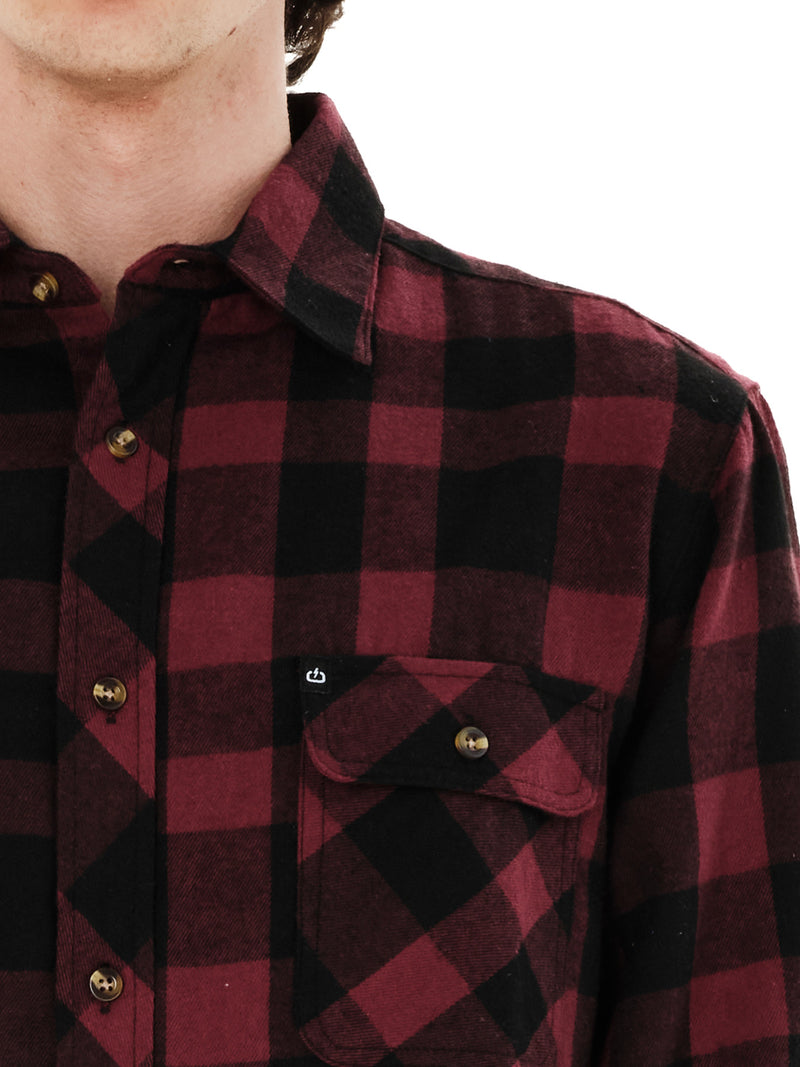Load image into Gallery viewer, Emerson Men's Checkered Flannel Shirt Beet Red Black 262.EM60.80-Beet-Red-Black
