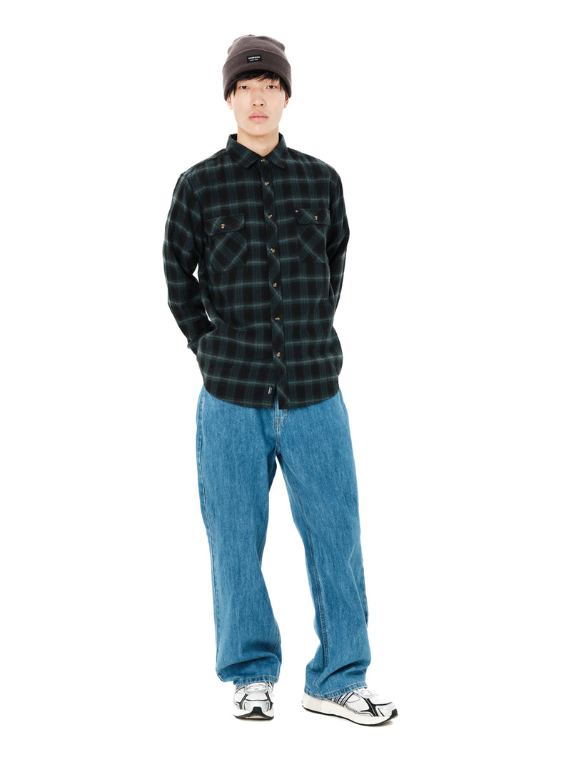 Load image into Gallery viewer, Emerson Men's Checkered Flannel Shirt Forest Black 262.EM60.80-Forest-Black
