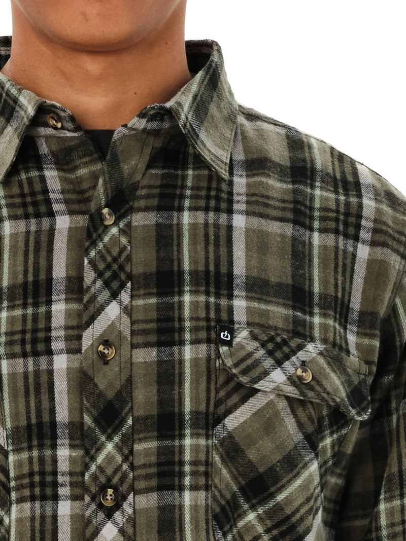Load image into Gallery viewer, Emerson Men's Checkered Flannel Shirt Olive Pine 262.EM60.80-Olive-Pine
