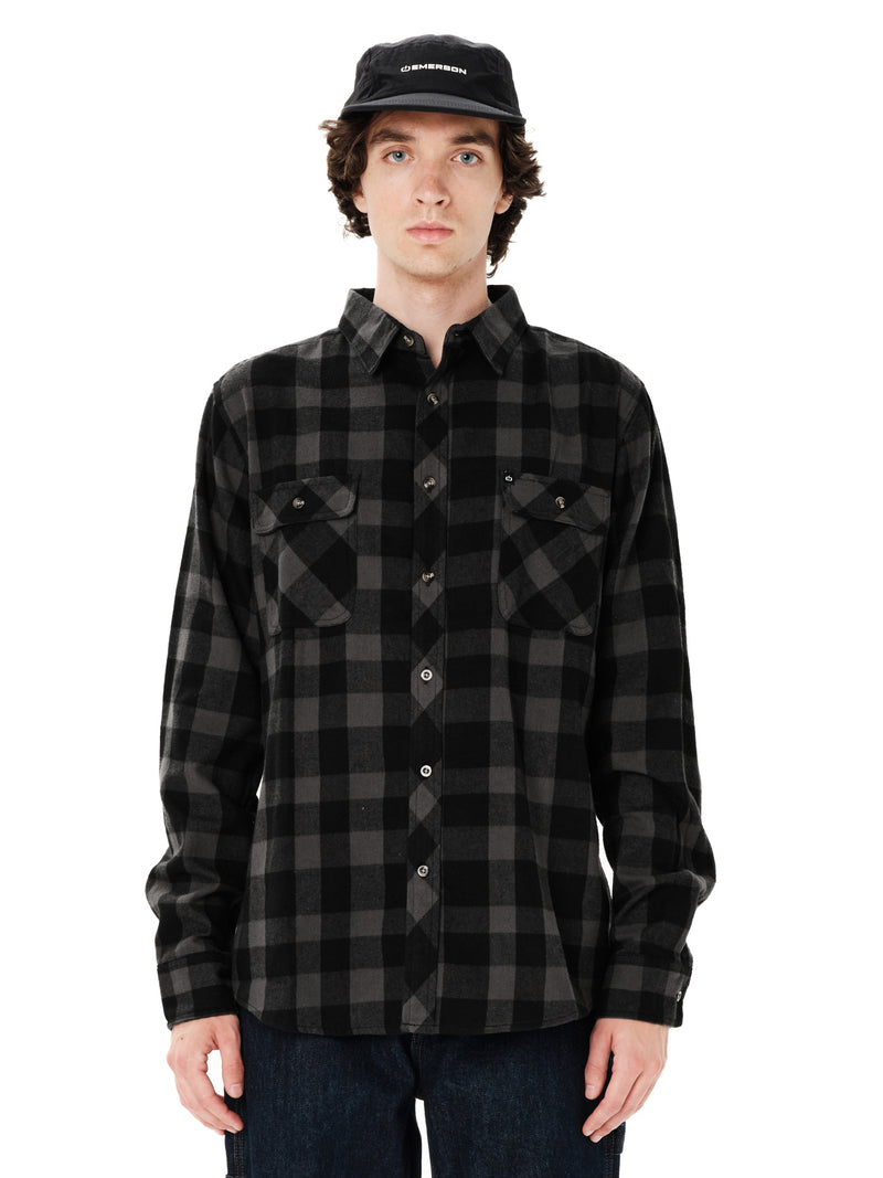 Load image into Gallery viewer, Emerson Men's Checkered Flannel Shirt Pine Gray Black 262.EM60.80-Pine-Gray-Black
