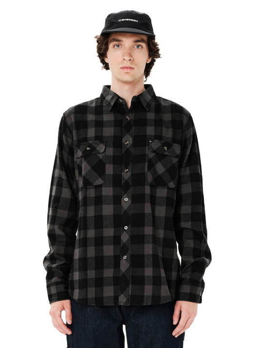 Emerson Men's Checkered Flannel Shirt Pine Gray Black 262.EM60.80-Pine-Gray-Black