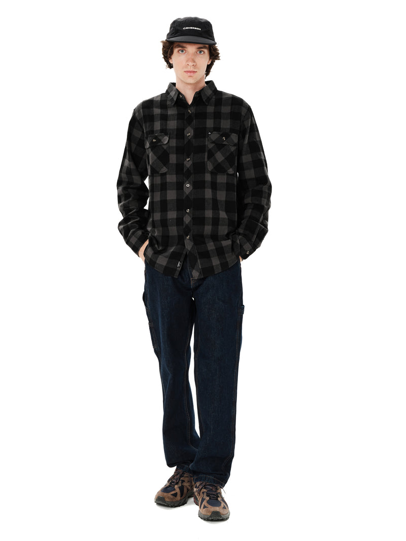 Load image into Gallery viewer, Emerson Men's Checkered Flannel Shirt Pine Gray Black 262.EM60.80-Pine-Gray-Black
