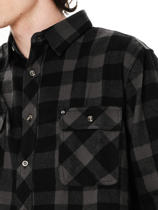 Emerson Men's Checkered Flannel Shirt Pine Gray Black 262.EM60.80-Pine-Gray-Black
