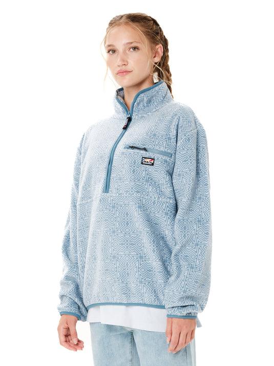 Emerson Women's Half Zip Sherpa Fleece Siel Fog 262.EW28.141-Pr629-Siel-Fog